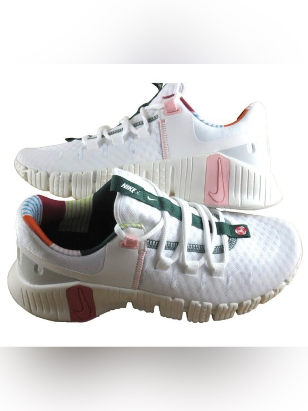Women’s Weighlifting Nike Free Metcon Size 6.5 White, Sail, Fir, Pink Bloom